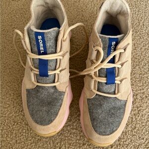 Sorel Women's Shoes in Gray, Pink, and Tan
